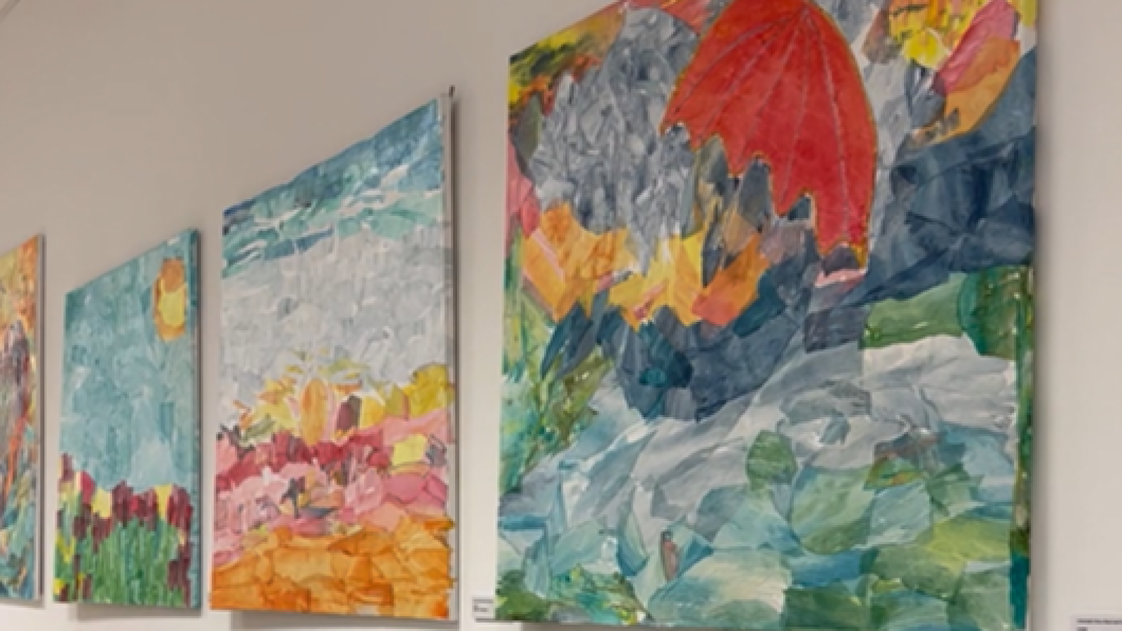 A series of paintings from the Here And Now Festival