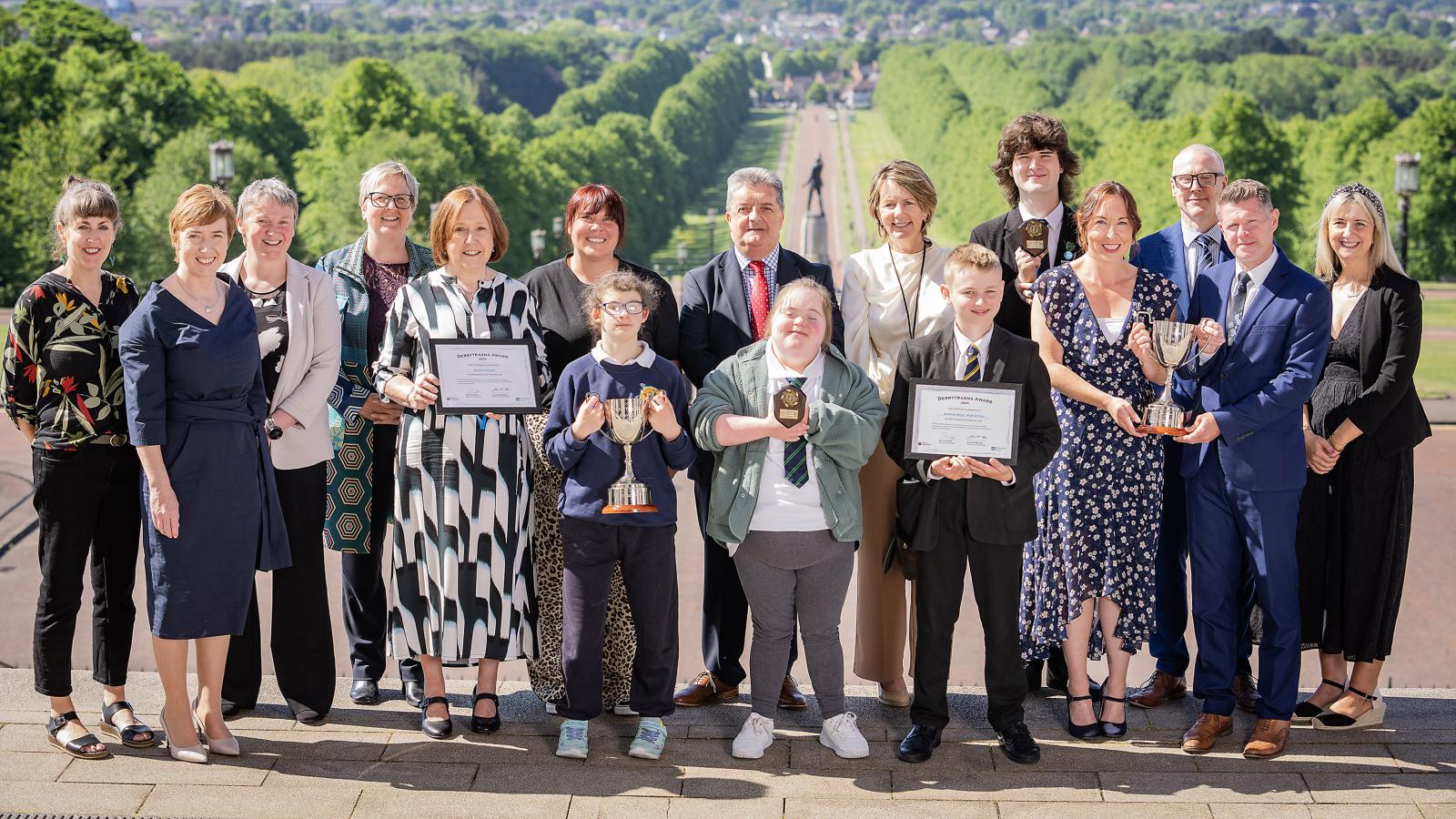 Winners of  the Derrytrasna pastoral care awards