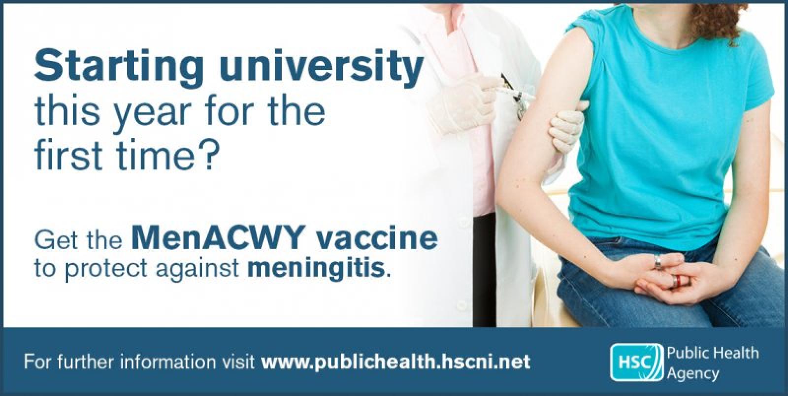 Make meningitis vaccine part of your university plans