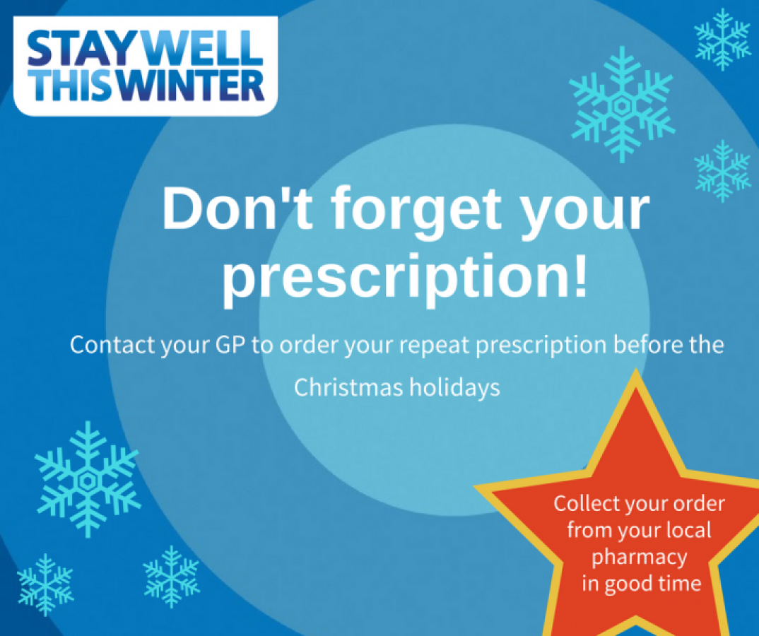 ‘Order prescriptions before the Christmas period’ urge Health professionals